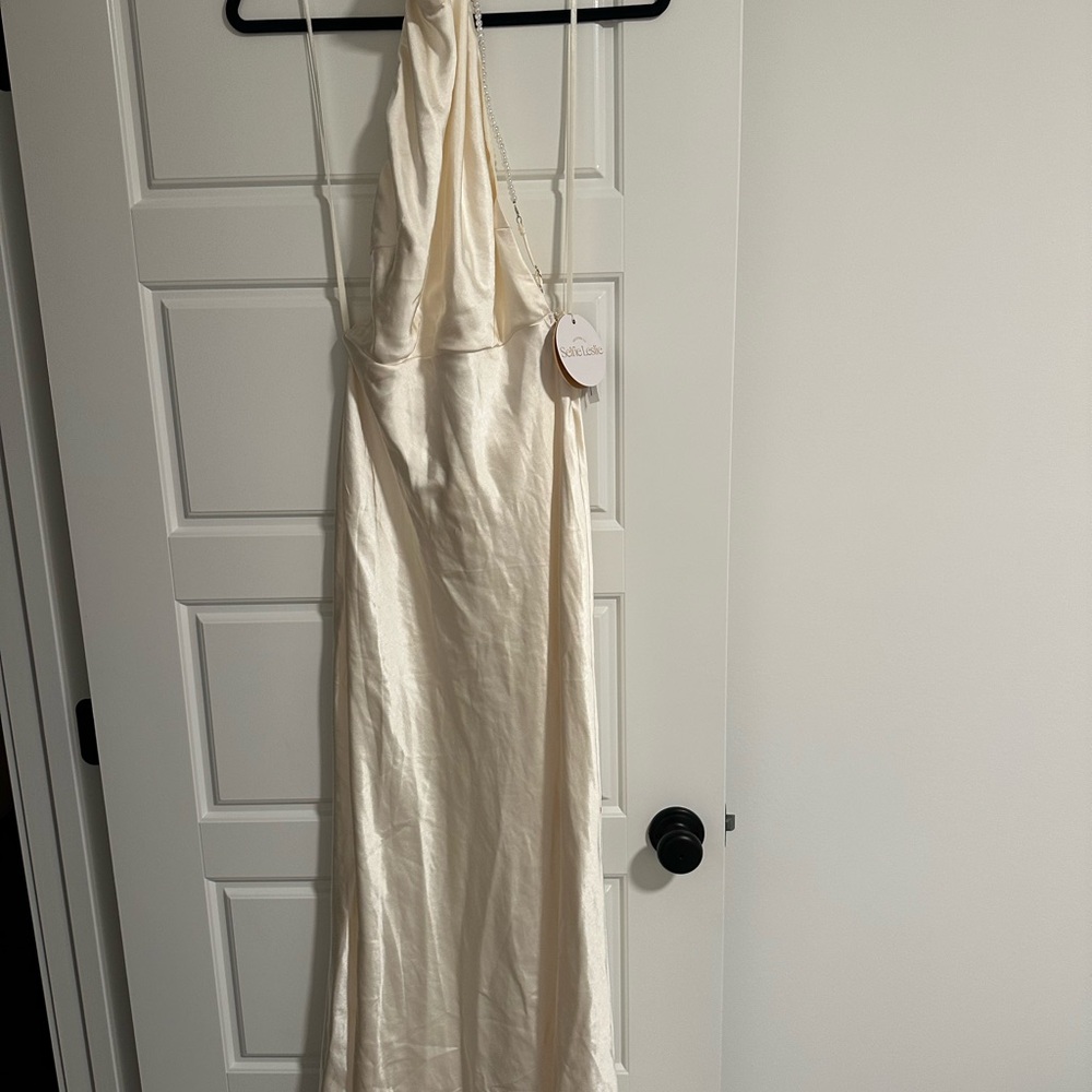 Selfie Leslie Oyster Satin Dress